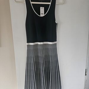 Banana Republic Black and White Midi Dress